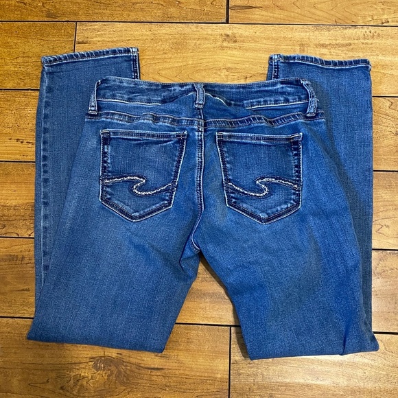 Silver Jeans Women's Straight Leg in Deep Blue - Picture 6 of 6